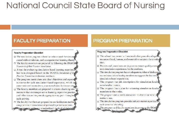 National Council State Board of Nursing FACULTY PREPARATION PROGRAM PREPARATION 