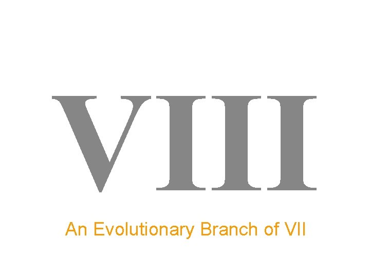 VIII An Evolutionary Branch of VII 