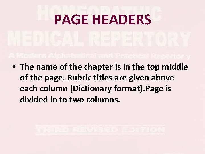 PAGE HEADERS • The name of the chapter is in the top middle of PAGE HEADERS • The name of the chapter is in the top middle of