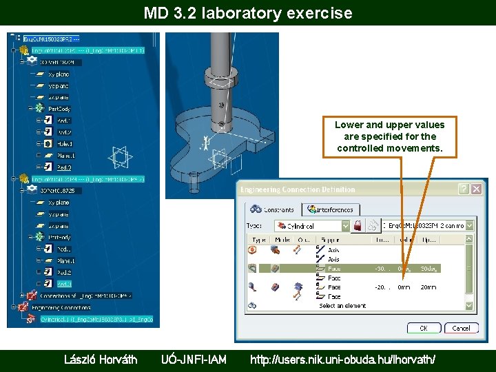 MD 3. 2 laboratory exercise Lower and upper values are specified for the controlled