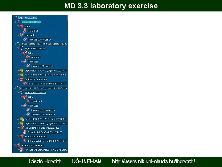 MD 3. 3 laboratory exercise László Horváth UÓ-JNFI-IAM http: //users. nik. uni-obuda. hu/lhorvath/ 