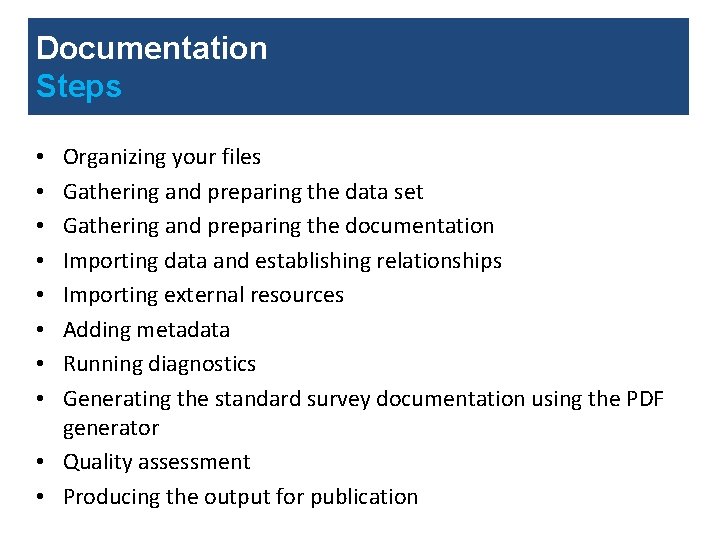 Documentation Steps Organizing your files Gathering and preparing the data set Gathering and preparing
