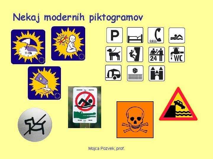 Nekaj modernih piktogramov Mojca Pozvek, prof. 