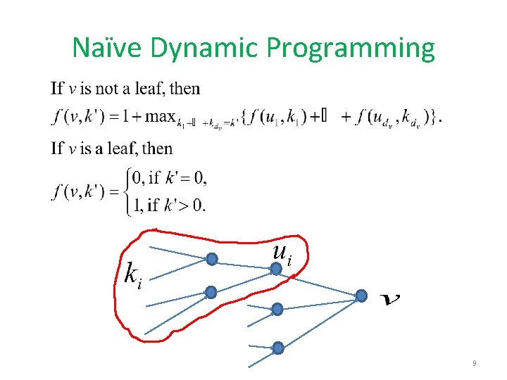 Naïve Dynamic Programming 9 