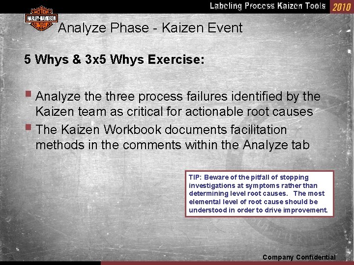 Analyze Phase - Kaizen Event 5 Whys & 3 x 5 Whys Exercise: §