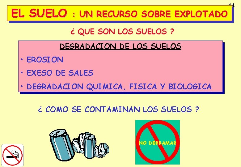 EL SUELO : UN RECURSO SOBRE EXPLOTADO ¿ QUE SON LOS SUELOS ? DEGRADACION