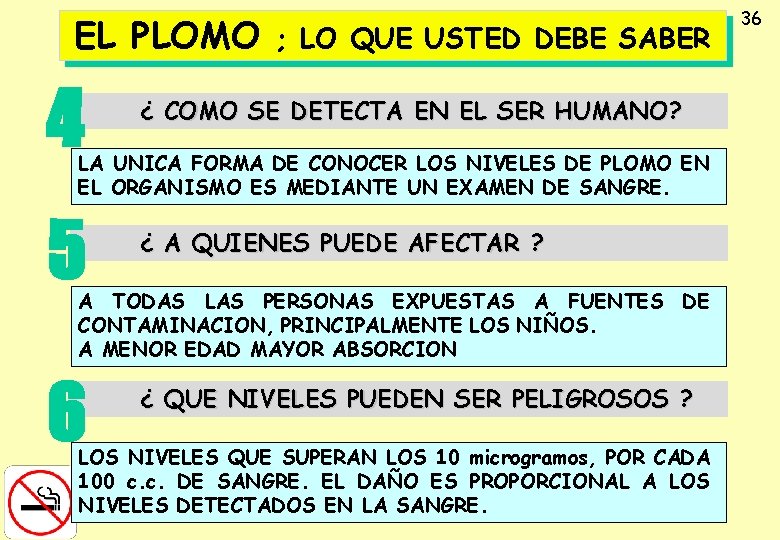 EL PLOMO ; LO QUE USTED DEBE SABER 4 ¿ COMO SE DETECTA EN