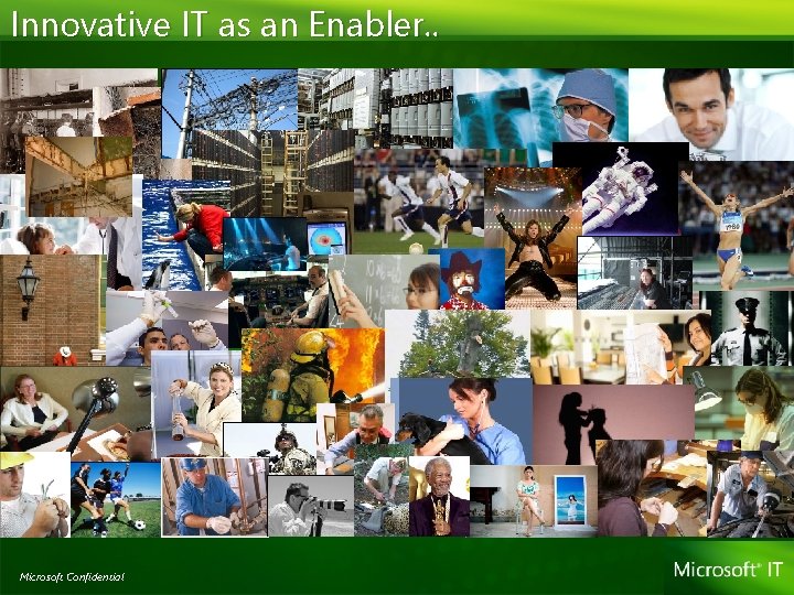 Innovative IT as an Enabler. . Microsoft Confidential 