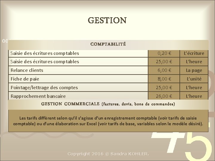 GESTION COMPTABILITÉ Saisie des écritures comptables 0, 20 € L’écriture Saisie des écritures comptables