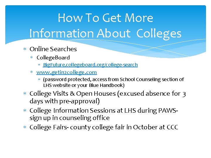 How To Get More Information About Colleges Online Searches College. Board Big. Future. collegeboard.