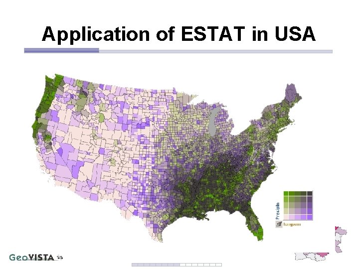Application of ESTAT in USA • We have worked closely with health analysts to Application of ESTAT in USA • We have worked closely with health analysts to