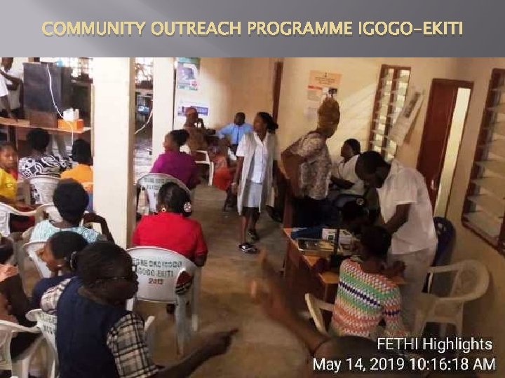 COMMUNITY OUTREACH PROGRAMME IGOGO-EKITI 