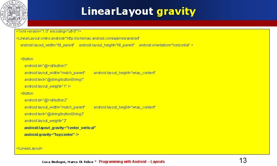Linear. Layout gravity <? xml version="1. 0" encoding="utf-8"? > <Linear. Layout xmlns: android="http: //schemas. Linear. Layout gravity <? xml version="1. 0" encoding="utf-8"? > <Linear. Layout xmlns: android="http: //schemas.