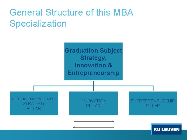 General Structure of this MBA Specialization Graduation Subject Strategy, Innovation & Entrepreneurship (International Business)