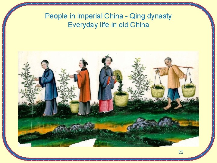 People in imperial China - Qing dynasty Everyday life in old China 22 