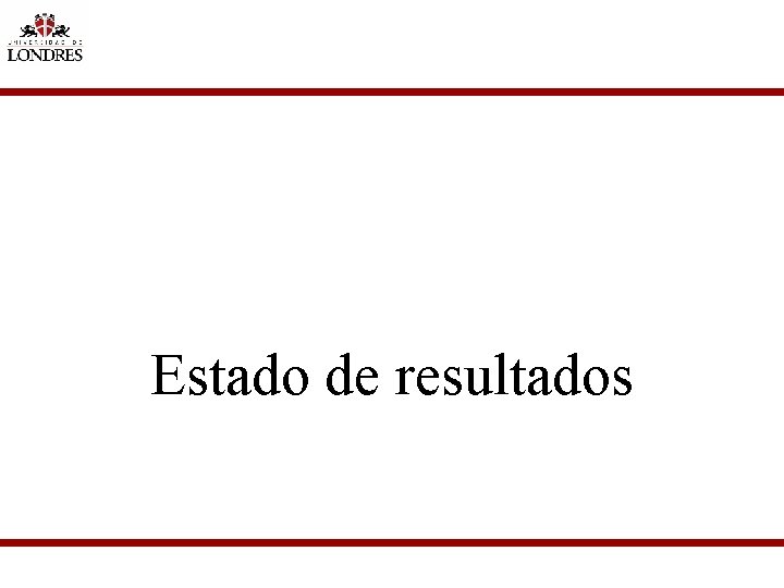 Estado de resultados 