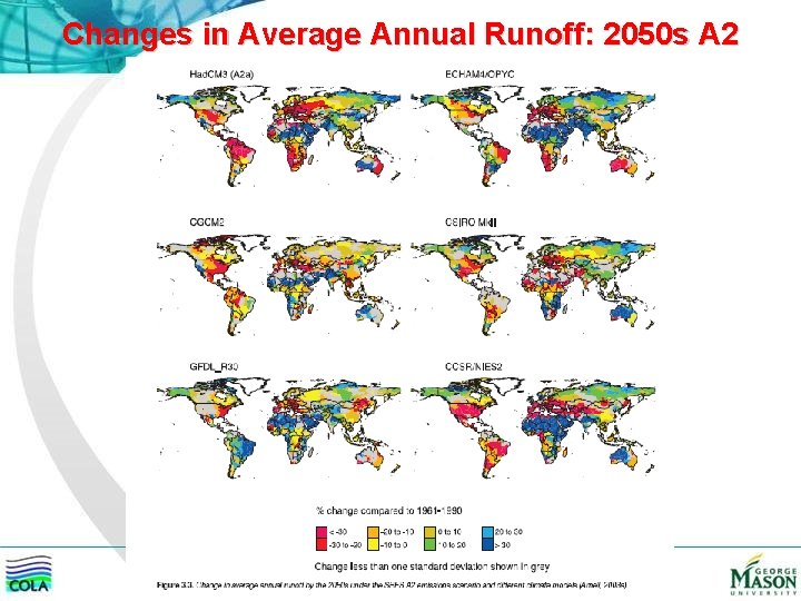 Changes in Average Annual Runoff: 2050 s A 2 