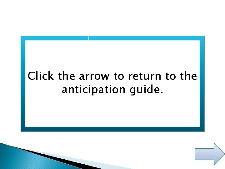 Click the arrow to return to the anticipation guide. 