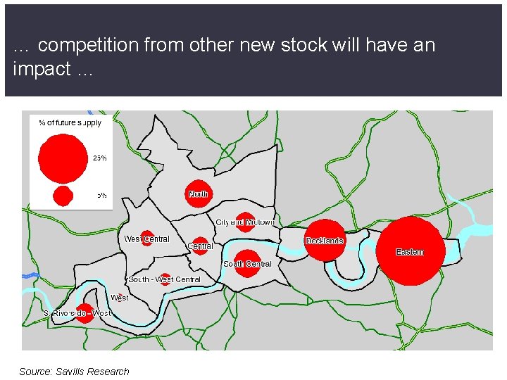 … competition from other new stock will have an impact … Source: Savills Research