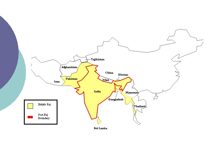 British Raj Post Raj Boundary 