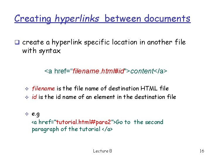 Creating hyperlinks between documents q create a hyperlink specific location in another file with Creating hyperlinks between documents q create a hyperlink specific location in another file with