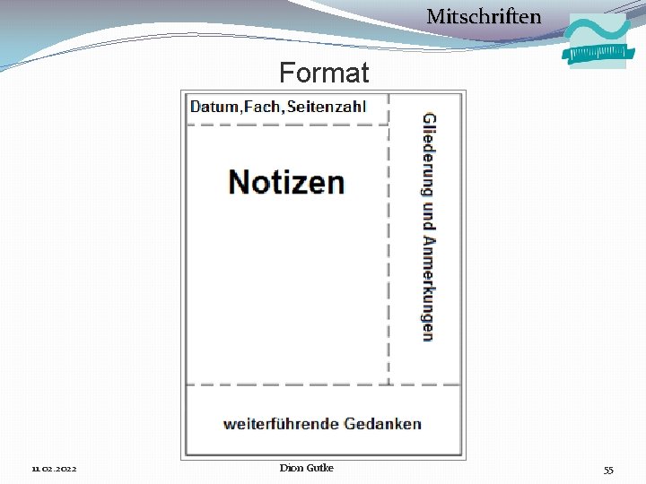 Mitschriften Format 11. 02. 2022 Dion Gutke 55 