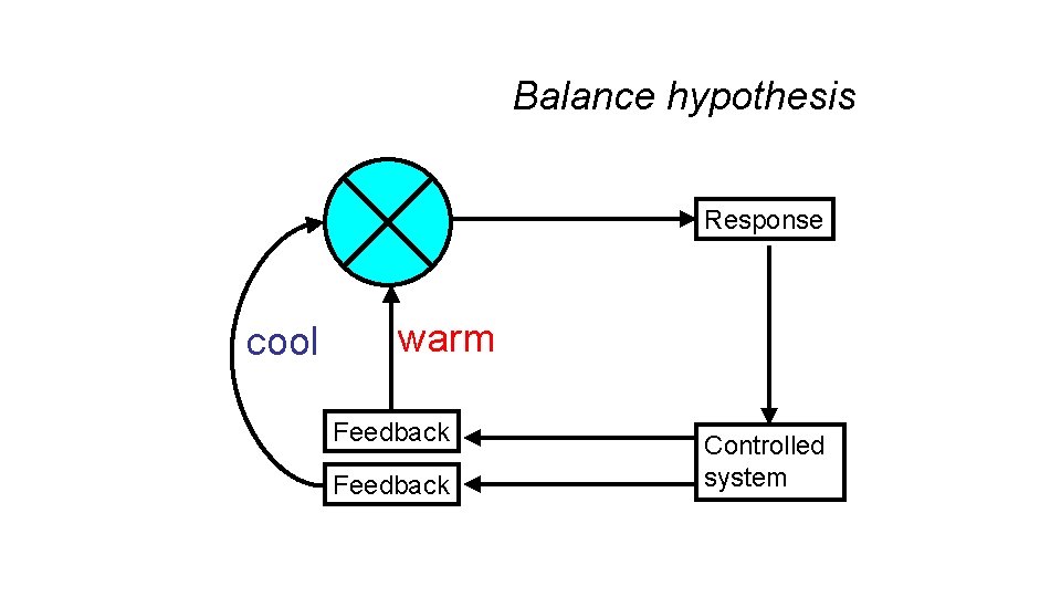 Balance hypothesis Response cool warm Feedback Controlled system 