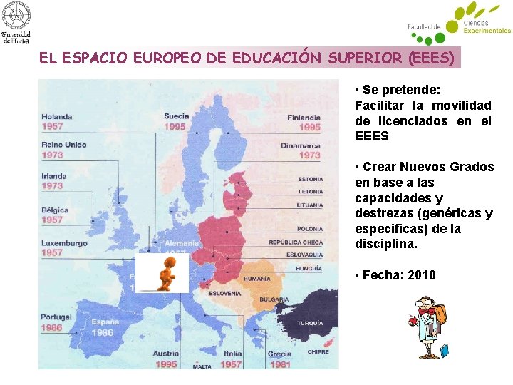 EL ESPACIO EUROPEO DE EDUCACIÓN SUPERIOR (EEES) • Se pretende: Facilitar la movilidad de