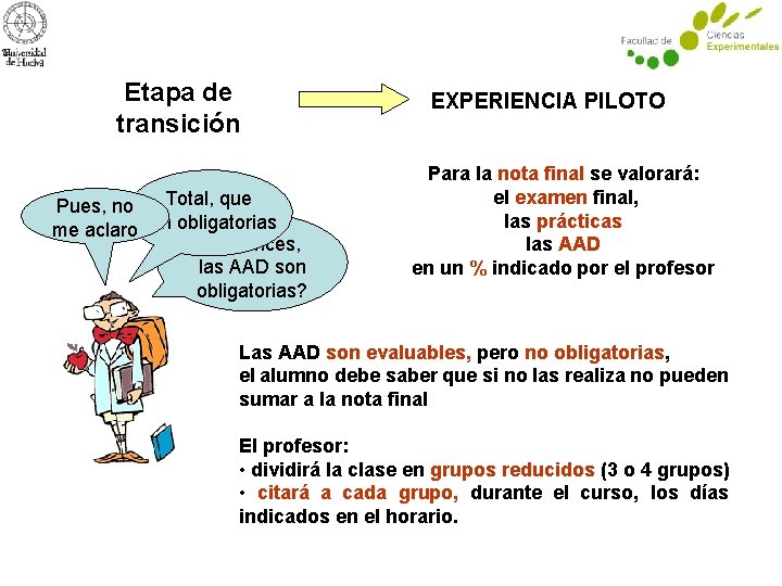 Etapa de transición Total, que Pues, no me aclaro son obligatorias ¿entonces, las AAD