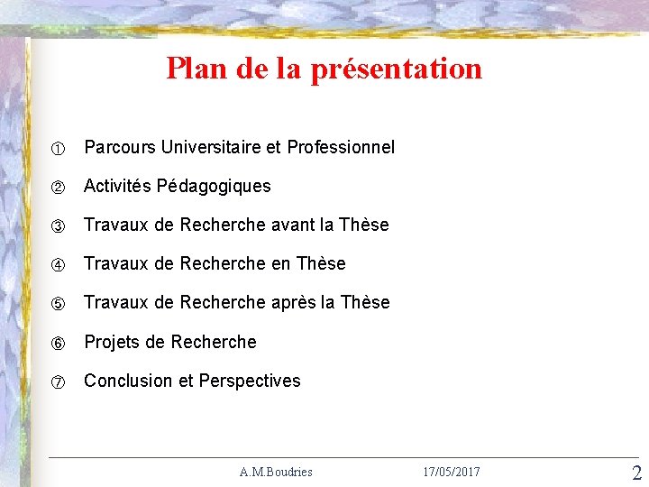 SIIE’ 2008 ICTA’ 2012 Hammamet Bejaia - Algeria - Tunisie Plan de la présentation