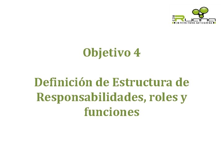 Objetivo 4 Definición de Estructura de Responsabilidades, roles y funciones 