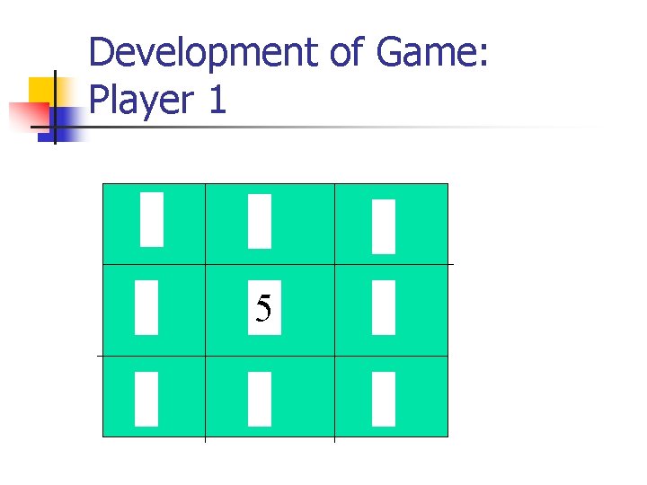 Development of Game: Player 1 5 