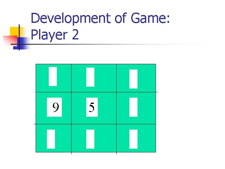 Development of Game: Player 2 9 5 