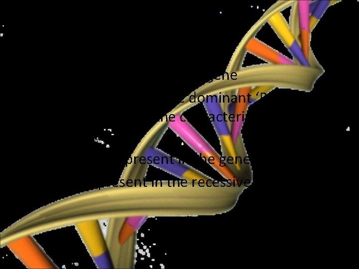 Key: B • Black is not present in the gene • Brown is present