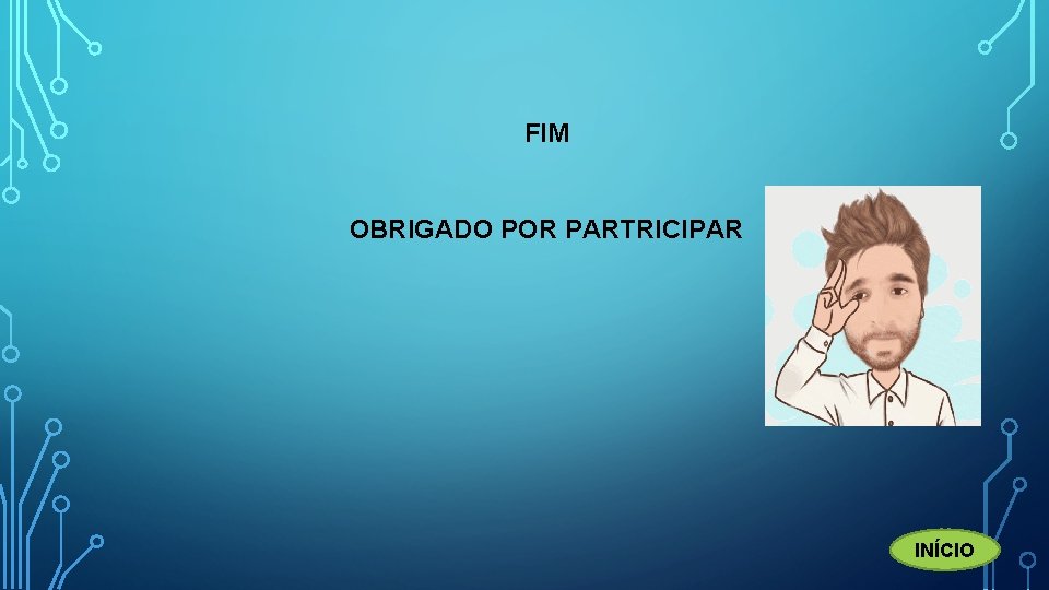 FIM OBRIGADO POR PARTRICIPAR INÍCIO 