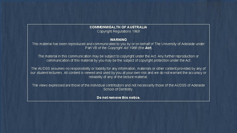 COMMONWEALTH OF AUSTRALIA Copyright Regulations 1969 WARNING This material has been reproduced and communicated COMMONWEALTH OF AUSTRALIA Copyright Regulations 1969 WARNING This material has been reproduced and communicated