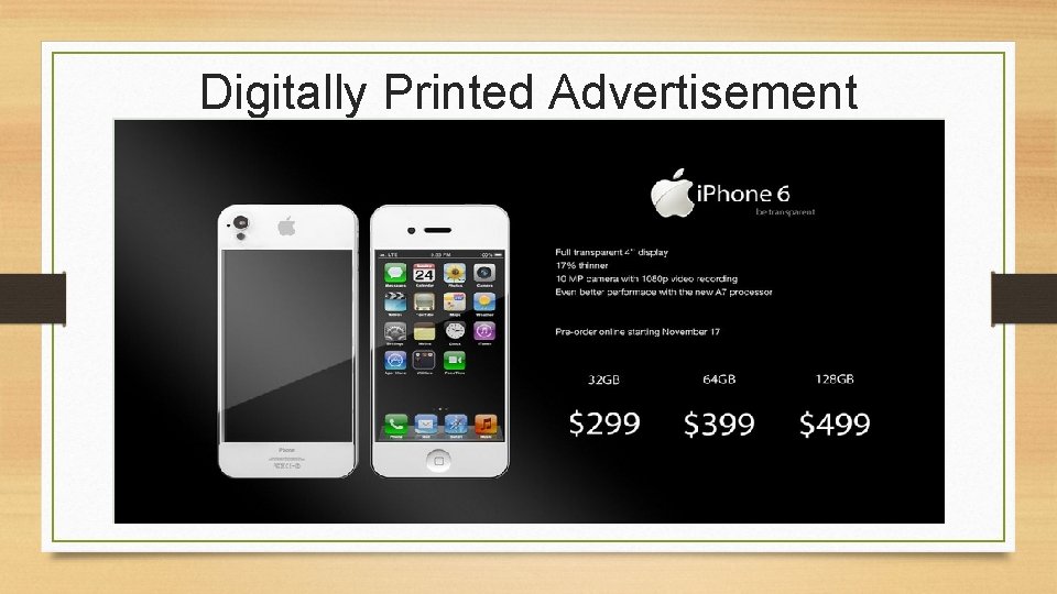 Digitally Printed Advertisement 