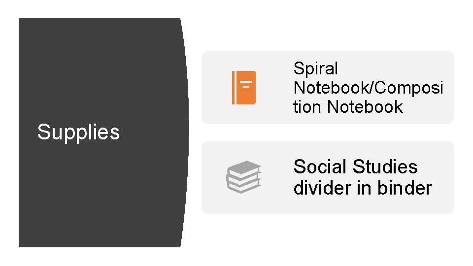 Spiral Notebook/Composi tion Notebook Supplies Social Studies divider in binder 