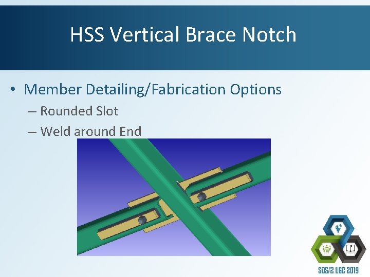 HSS Vertical Brace Notch • Member Detailing/Fabrication Options – Rounded Slot – Weld around