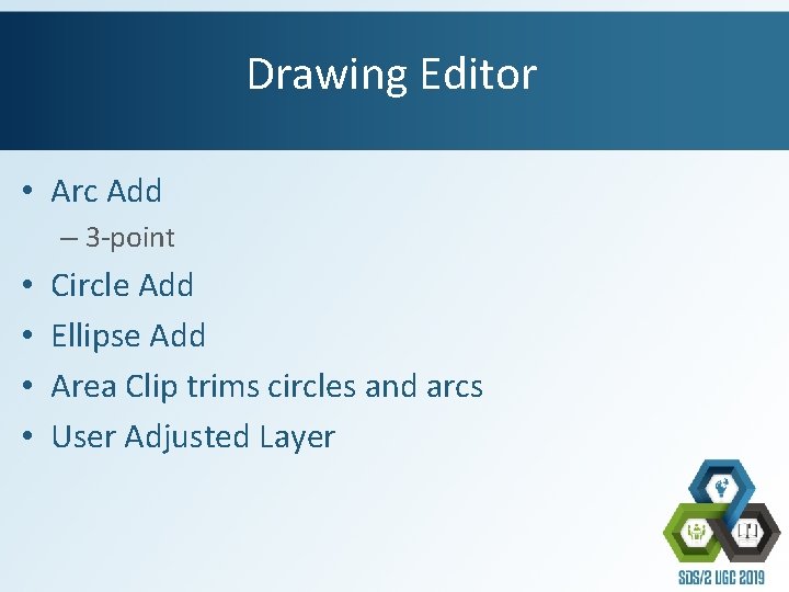 Drawing Editor • Arc Add – 3 -point • • Circle Add Ellipse Add