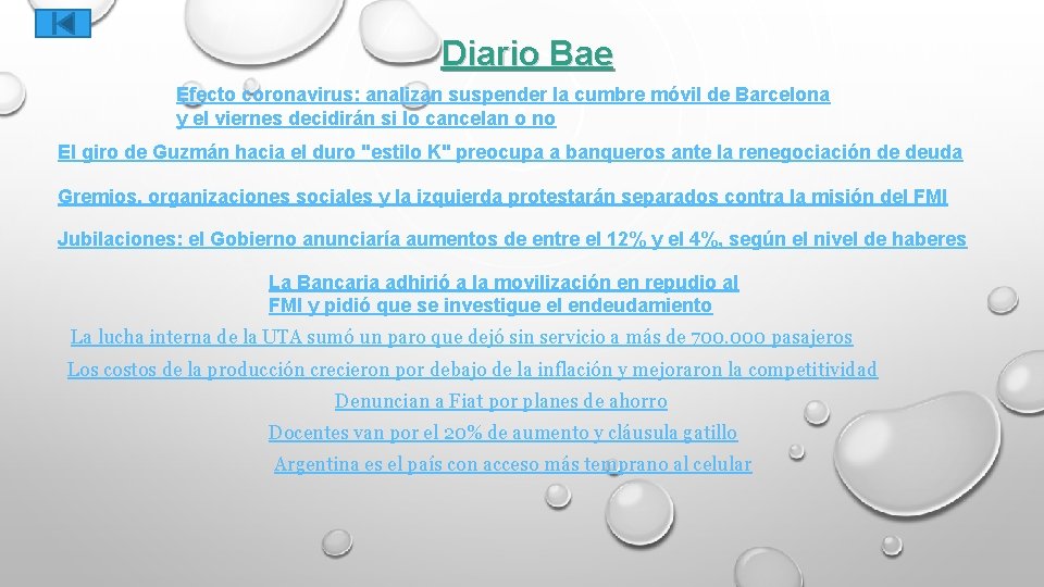 Diario Bae Efecto coronavirus: analizan suspender la cumbre móvil de Barcelona y el viernes