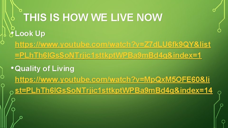 THIS IS HOW WE LIVE NOW • Look Up https: //www. youtube. com/watch? v=Z
