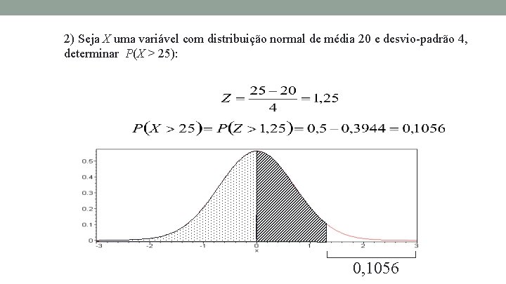 2) Seja X uma variável com distribuição normal de média 20 e desvio-padrão 4,