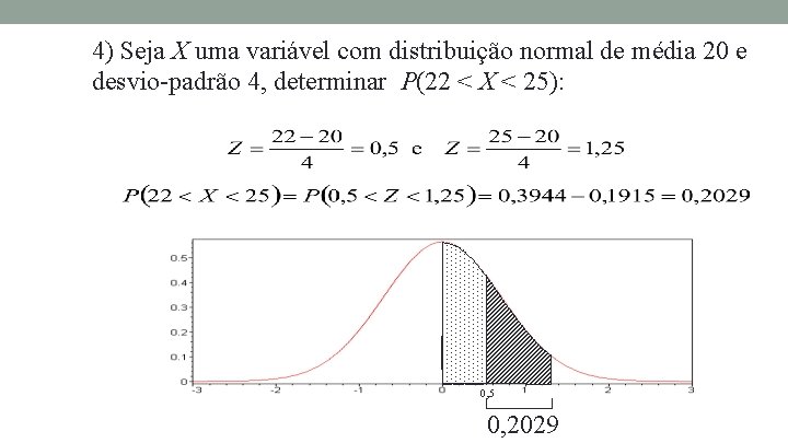 4) Seja X uma variável com distribuição normal de média 20 e desvio-padrão 4,