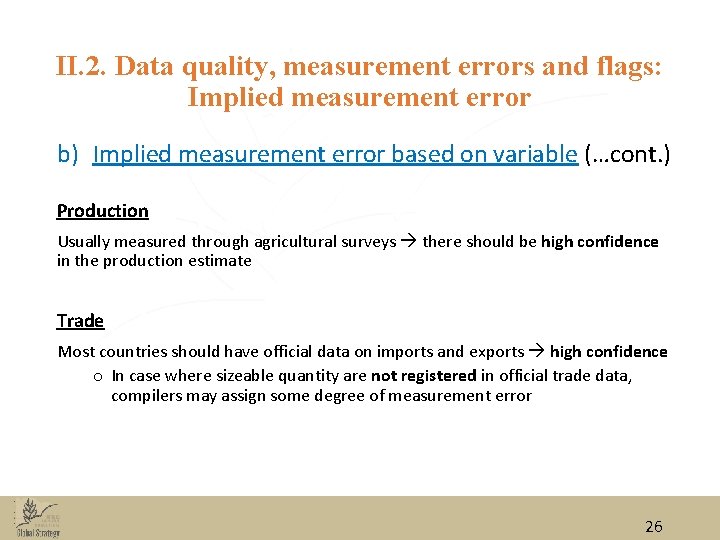 II. 2. Data quality, measurement errors and flags: Implied measurement error b) Implied measurement