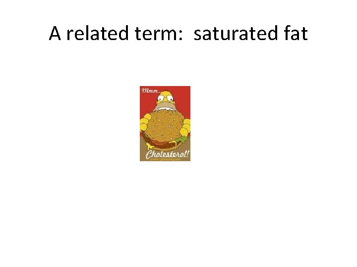 A related term: saturated fat 