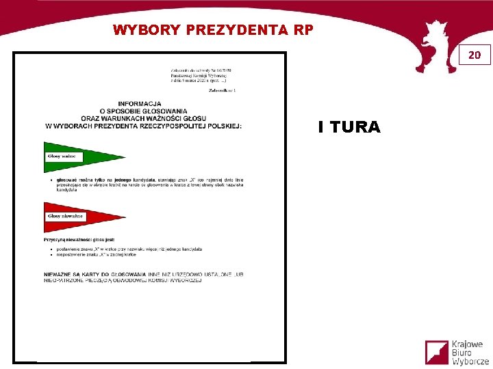 WYBORY PREZYDENTA RP 20 I TURA 