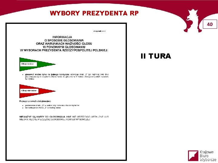 WYBORY PREZYDENTA RP 40 II TURA 