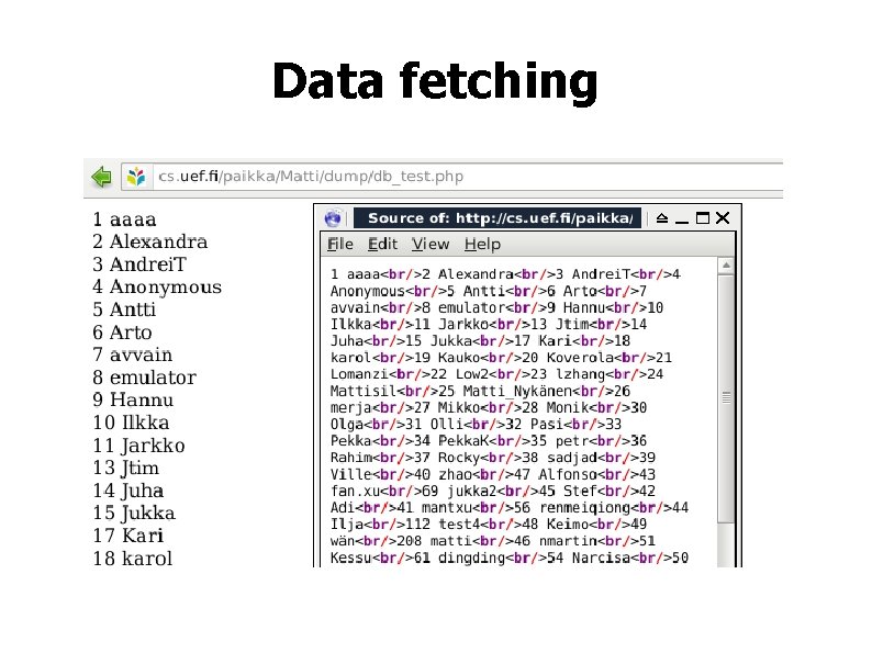 Data fetching 
