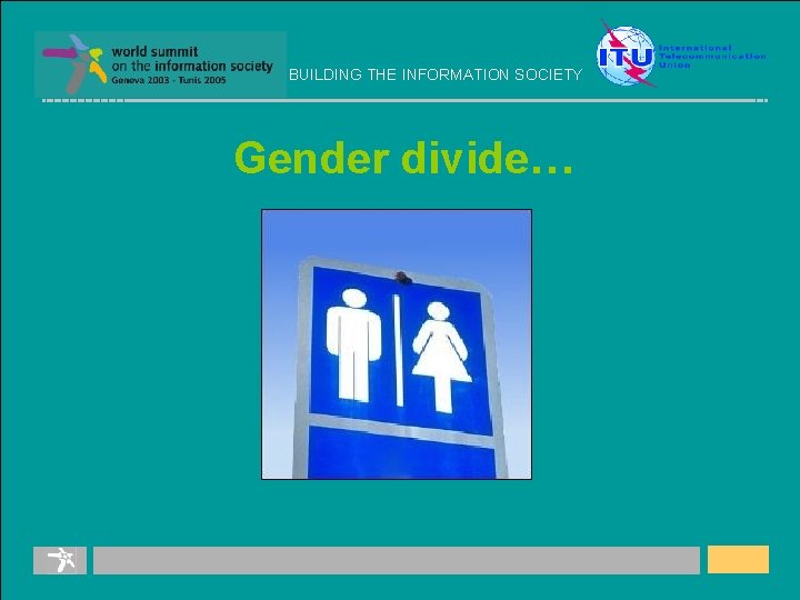 BUILDING THE INFORMATION SOCIETY Gender divide… 